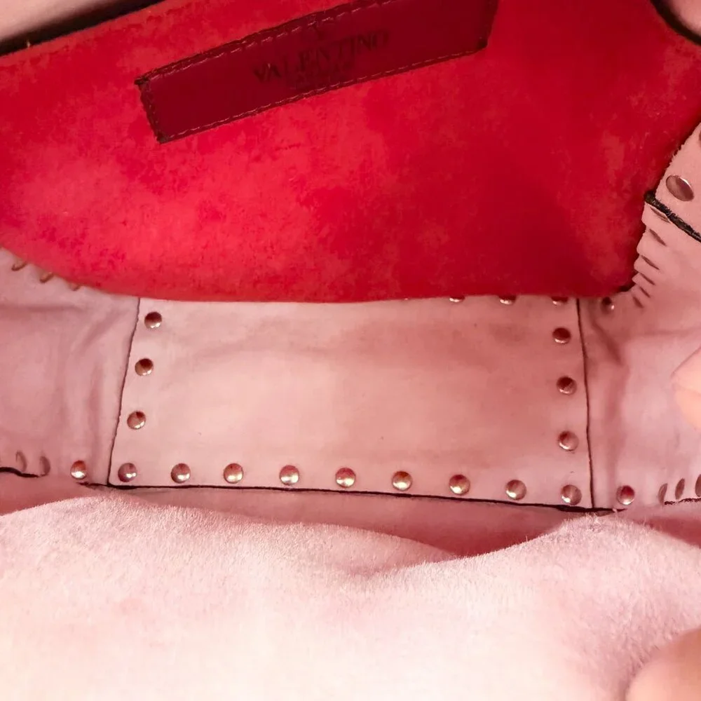Authentic Valentino Pink Rockstud Mini Backpack Bag - Picture 11 of 12